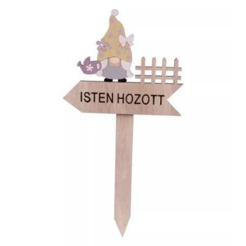 Leszúrható fa dekoráció „Isten hozott&quot; - 31 cm magas kép