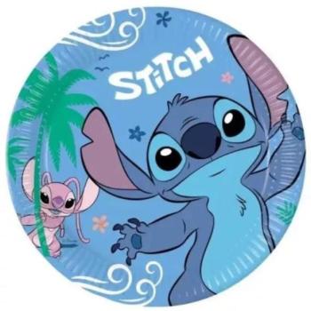 Lilo&amp;Stitch: Stitch és Angel mintás papírtányér, 23 cm - 8 db-os kép