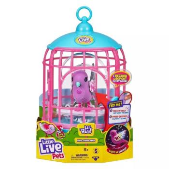 Little Live Pets: Polly Pearl, az interaktív lila papagáj kalitkában kép