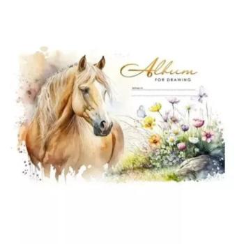 Ló mintás A4-es vázlatfüzet, 24 lapos kép
