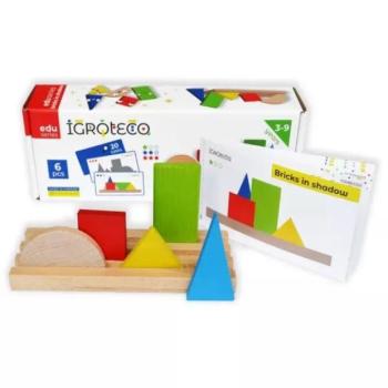 Logikai építő készlet, fa kép