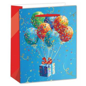 Lufi mintás ajándéktasak, kék - 18 x 23 cm kép