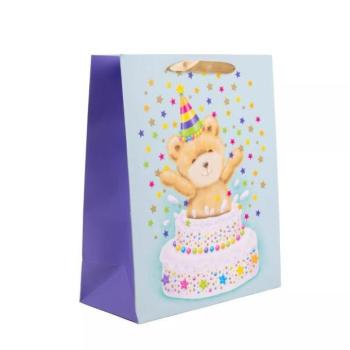 Maci tortában ajándéktasak - 18 x 23 cm kép