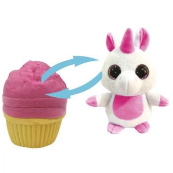 Magic Muffin - kifordítható plüss figura - Yogi a pink-fehér unikornis kép