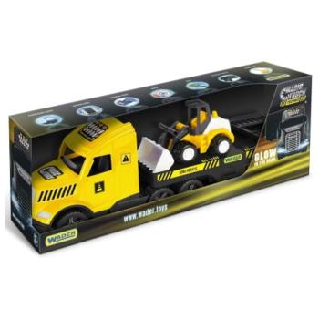 Magic Truck Technic: Kamion buldózerrel és fénnyel 80cm-es - Wader kép