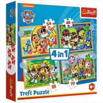 Mancs őrjárat: Nyaral a csapat 4 az 1-ben 35-48-54-70db-os puzzle - Trefl kép