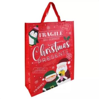 Manó és mikulás mintás óriás dísztasak - 50 x 72.5 cm kép