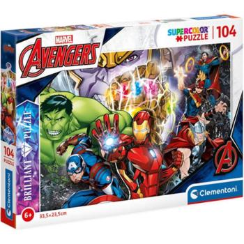 Marvel: Bosszúállók Supercolor Brilliant-puzzle 104db-os - Clementoni kép