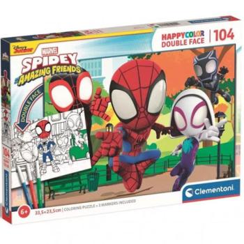 Marvel Pókember színezhető kétoldalas puzzle 104 db-os - Clementoni kép