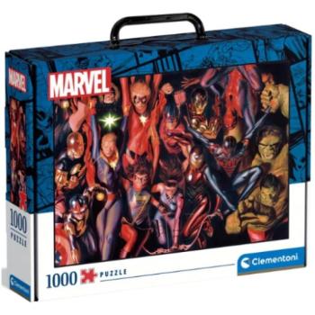 Marvel szuperhősök 1000db-os puzzle bőrönd tárolódobozban - Clementoni kép