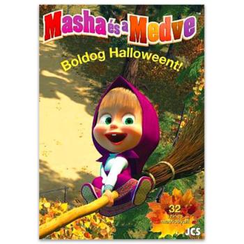 Masha és a Medve: Boldog Halloweent! - kifestő matricákkal kép