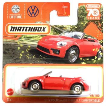 Matchbox: 2019 VW Beetle cabrio piros kisautó 1/64 - Mattel kép