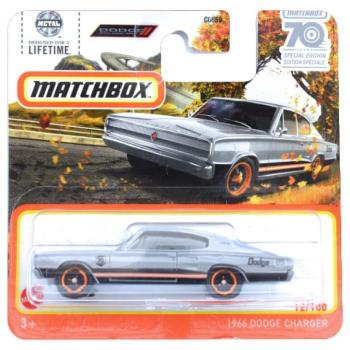 Matchbox: '66 Dodge Charger kisautó 1/64 - Mattel kép