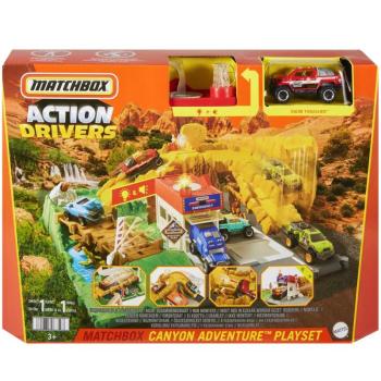 Matchbox: Canyon Adventures nagy pályaszett 1db kisautóval - Mattel kép