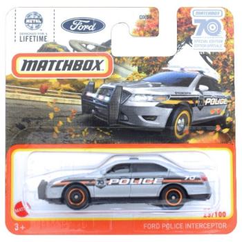 Matchbox: Ford Police Interceptor szürke kisautó 1/64 - Mattel kép