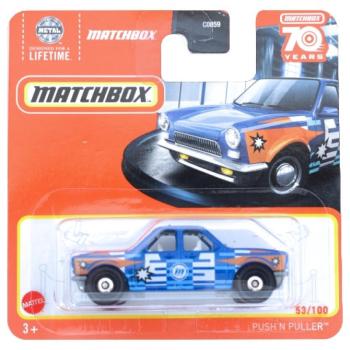 Matchbox: Push N Puller kék kisautó 1/64 - Mattel kép