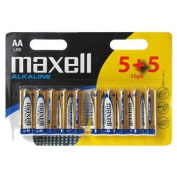 Maxell: Alkáli ceruzaelem 1.5V AA LR6 5+5db bliszteres csomagolásban kép