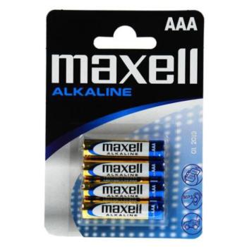 Maxell: Alkáli vékony ceruzaelem 1.5V AAA LR03 4db bliszteres csomagolásban kép