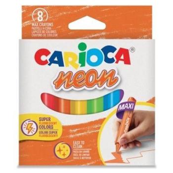 Maxi háromszögletes neon zsírkréta szett 8db-os - Carioca kép