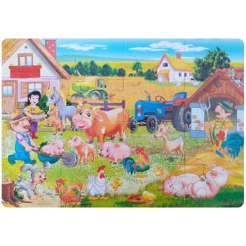 Maxi puzzle Farm állatokkal - D-Toys kép