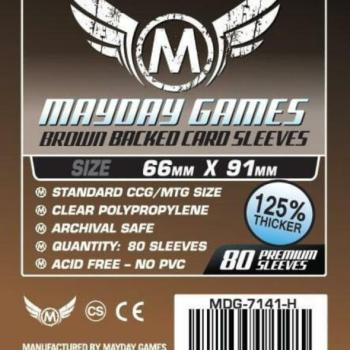 Mayday Games Kártyavédő kártyajátékokhoz (80 db-os csomag) 66 x 91 mm (barna hátlap) kép