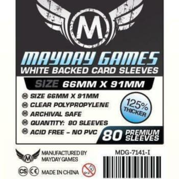 Mayday Games Kártyavédő kártyajátékokhoz (80 db-os csomag) 66x91 mm (fehér hátlap) kép