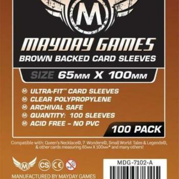 Mayday Games Magnum Copper kártyavédő: 65 x 100 mm "7 Csoda" társasjátékhoz, barna hátlap kép