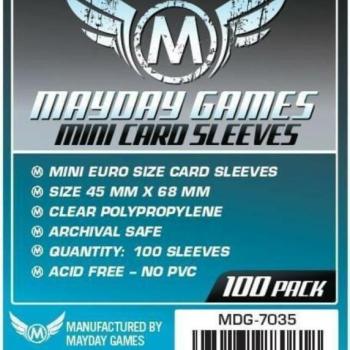 Mayday Games Mini Euro méretű kártyavédő (100 db-os csomag) 45 mm x 68 mm kép