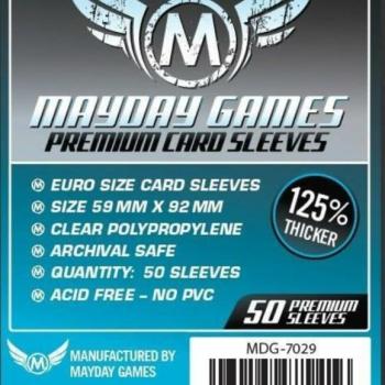 Mayday Games Premium Euro méretű kártyavédő (50 db-os csomag), 59 mm x 92 mm kép