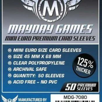 Mayday Games Premium Mini Euro kártyavédő (50 db-os csomag) 45 x 68 mm kép