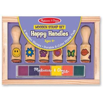 Melissa & Doug - Fa nyomda készlet, fogantyús kép