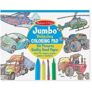 Melissa & Doug - Jumbo színező, járművek kép