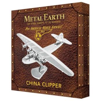 Metal Earth China Clipper repülőgép, dobozos változat - lézervágott acél makettező szett kép