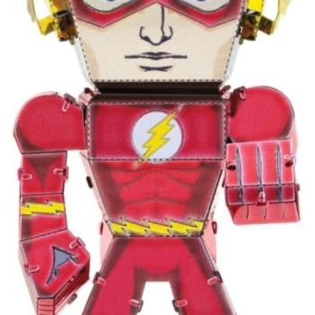 Metal Earth DC Igazság Ligája - Flash, a villám mini modell - lézervágott acél makettező szett kép