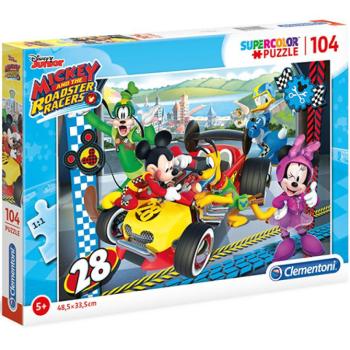 Mickey az autóversenyző Supercolor puzzle 104db-os - Clementoni kép