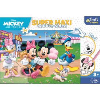 Mickey egér és barátai SuperMaxi kétoldalas 3 az 1-ben puzzle 24db-os kép