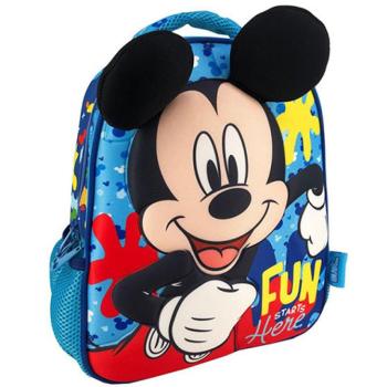 Mickey egér Fun Starts Here 3D mintás ovis hátizsák 27x10x31cm kép