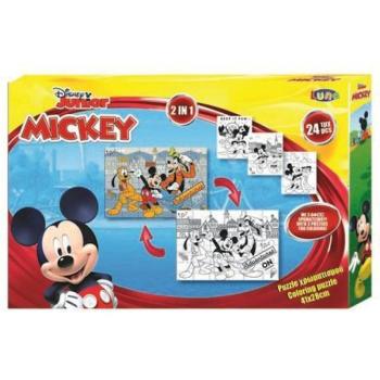 Mickey egér színezhető puzzle 24db-os kép