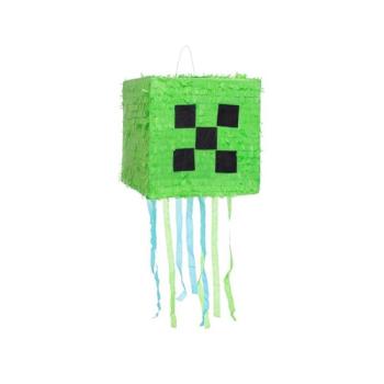 Minecraft: Zöld Pixel Pinata - 28 x 28 x 28 cm kép