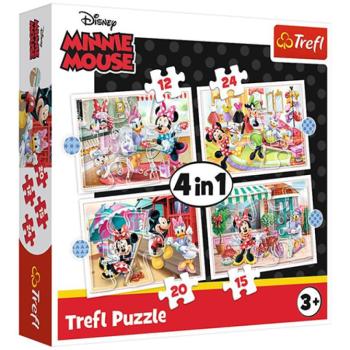 Minnie Egér és barátai 12,15,20,24db-os 4 az 1-ben puzzle - Trefl kép