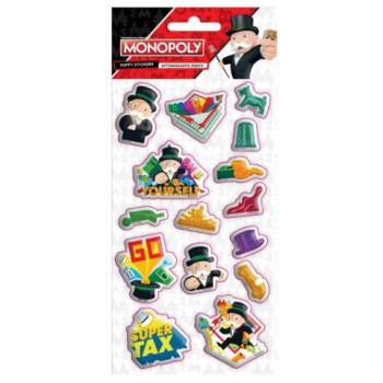 Monopoly 3D pufi matrica szett 10x22cm-es íven kép