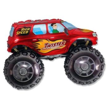 Monster truck fólia lufi - 60 cm, piros kép