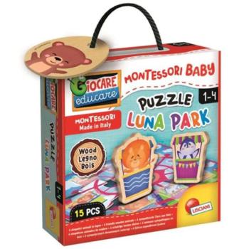 Montessori baby fa puzzle - Vidámpark kép