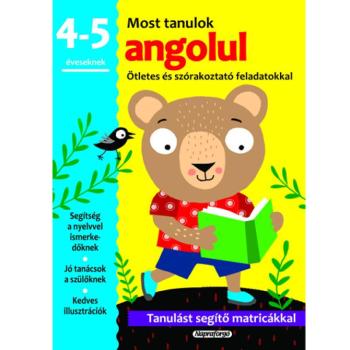 Most tanulok... angolul 4-5 éveseknek készségfejlesztő matricás füzet kép