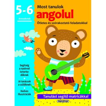 Most tanulok... angolul 5-6 éveseknek készségfejlesztő matricás füzet kép