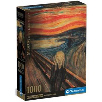 Munch: A sikoly Museum Collection 1000db-os puzzle poszterrel - Clementoni kép