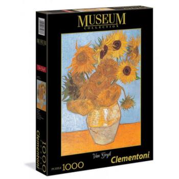 Museum Collection: Vincent Van Gogh - Váza tizenkét napraforgóval 1000 db-os puzzle - Clementoni kép