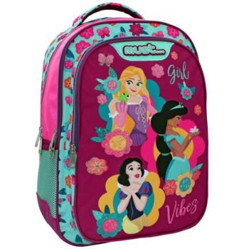 Must: Disney Hercegnők lekerekített ergonomikus iskolatáska, hátizsák 32x18x43cm kép