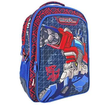 Must... Transformers három rekeszes lekerekített iskolatáska, hátizsák 32x18x43cm kép