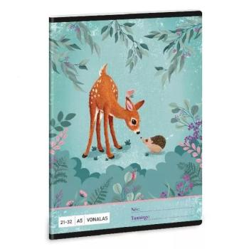 My Secret Garden: Őzike mintás vonalas füzet - 4. osztálytól, A5 kép